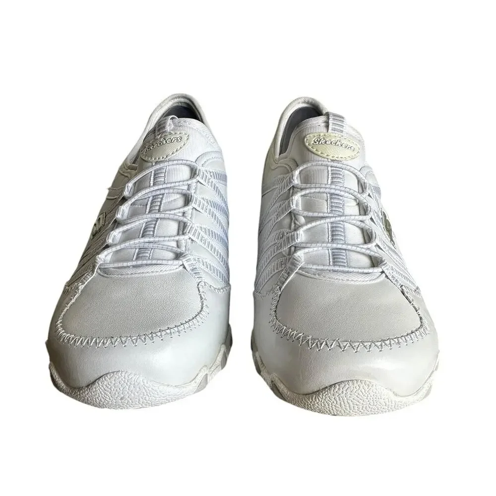 Skechers Bikers Dream Come True Women's 10 White Slip-On Sneaker SN 21140